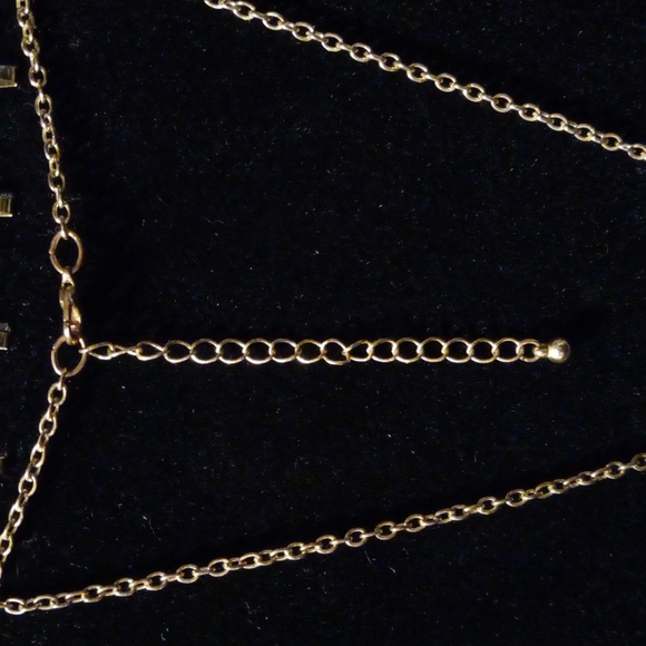 18+2" gold tone circle link chain with a crystal encrusted cross pendant - Picture 3 of 3